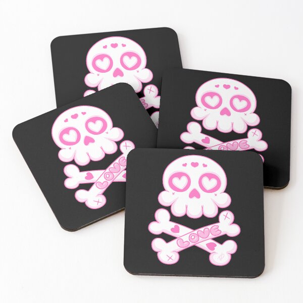Item preview, Kawaii Skull Love – Cute Goth Heart Eyes Design designed and sold by VooDudeDesigns.