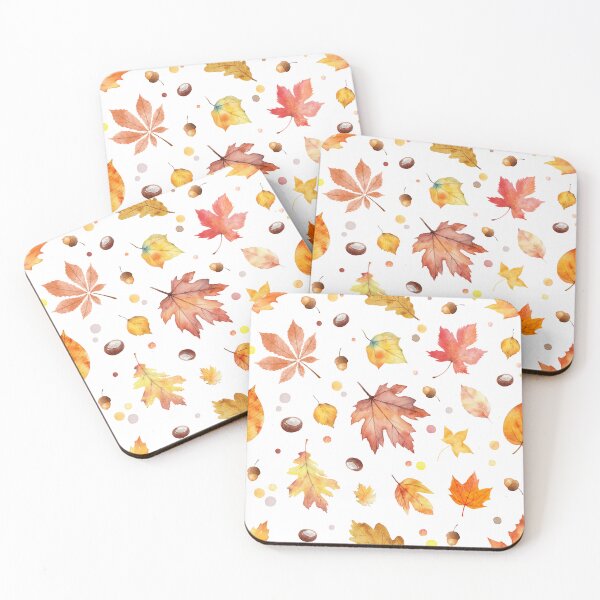 Item preview, Autumn Leaves and Acorns Watercolor Pattern designed and sold by HelgaCraftery.