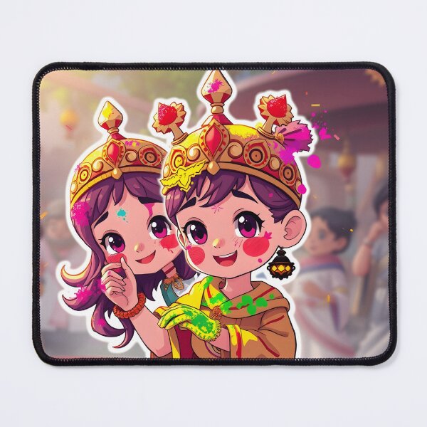 Item preview, Holi Crown Kids Sticker designed and sold by Teewave-Ashish.