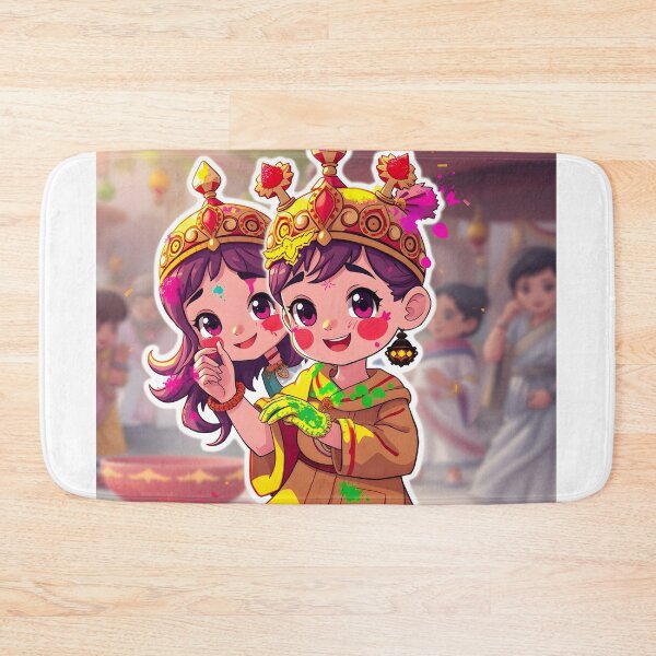 Item preview, Holi Crown Kids Sticker   designed and sold by Teewave-Ashish.