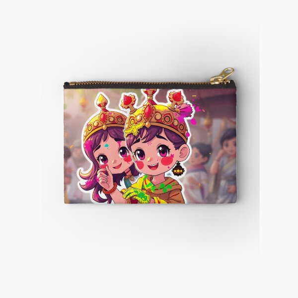 Item preview, Holi Crown Kids Sticker   designed and sold by Teewave-Ashish.