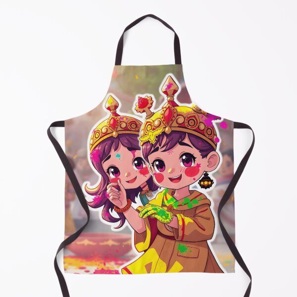 Item preview, Holi Crown Kids Sticker   designed and sold by Teewave-Ashish.