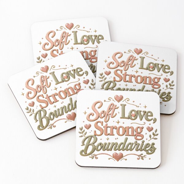 Item preview, Soft Love Strong Boundaries Relationship Quote designed and sold by JagrDesigns.