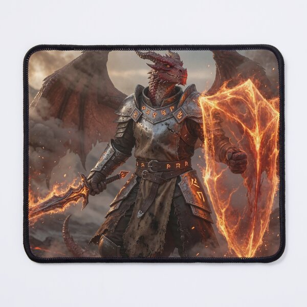 Item preview, Dracthyr Pyromancer Visage - Blazing Dragonfire Fantasy designed and sold by InspirAI.