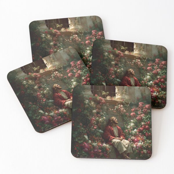 Item preview, Jesus Spiritual Garden Flowers Light Christian Scene designed and sold by daila70.