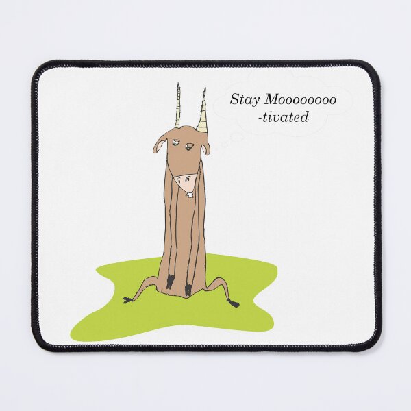 Item preview, Stay MOOOO Tivated – Ironic Motivation Cow designed and sold by WildAuraStudio.