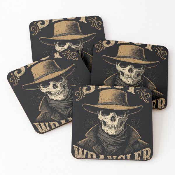 Item preview, Slop Wrangler Western Skull Line Art Cowboy Vintage Design designed and sold by gimpysticks.