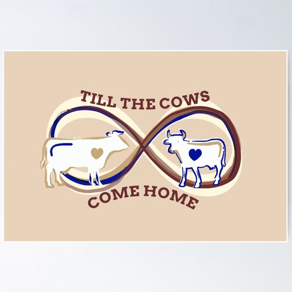 Item preview, Till The Cows Come Home - Infinity Cow Couple Art designed and sold by ChiaraPagani.
