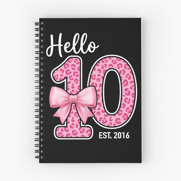 Item preview, Hello 10 Pink Bow Birthday Girl designed and sold by FreshVibe Prints.