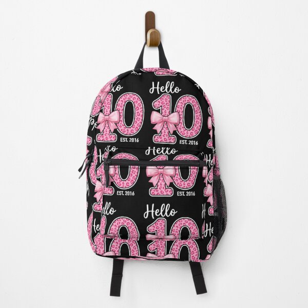Item preview, Hello 10 Pink Bow Birthday Girl designed and sold by FreshVibe Prints.