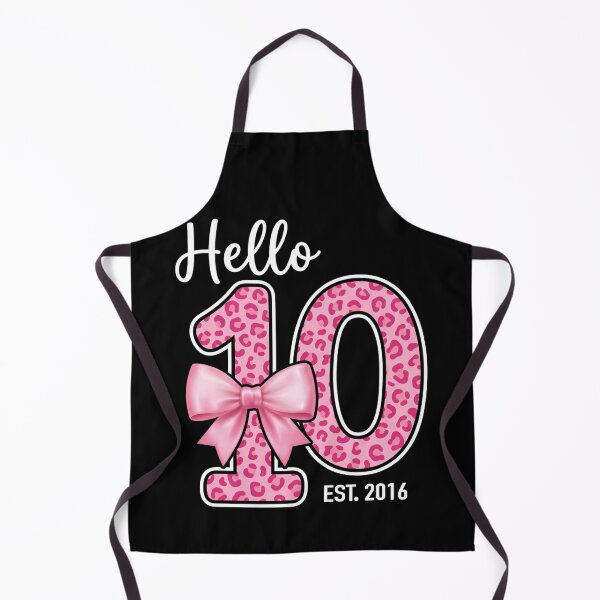 Item preview, Hello 10 Pink Bow Birthday Girl designed and sold by FreshVibe Prints.