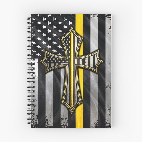 Item preview, Thin Yellow Line Cross – 911 Dispatcher American Flag Faith Design designed and sold by artistwill.