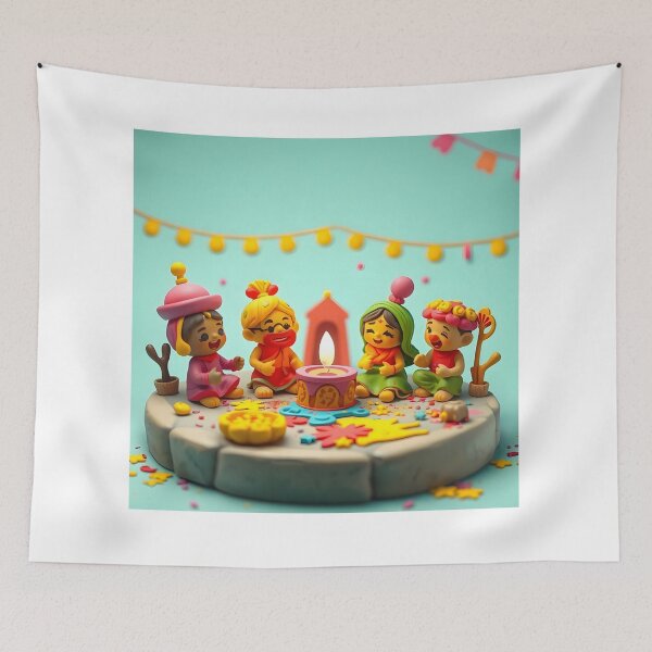 Item preview, Holi Diya Celebration Sticker designed and sold by Teewave-Ashish.