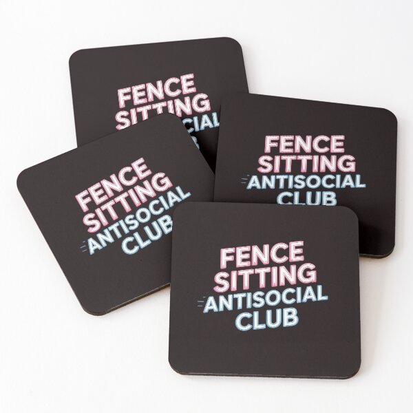 Item preview, Fence Sitting Antisocial Club – Funny Antisocial Shirt Fence Sitting Humor designed and sold by Redgiant87x.
