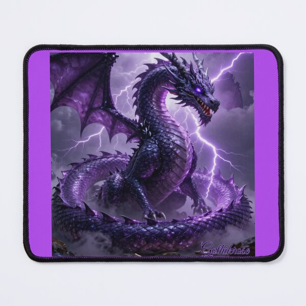 Item preview, The Purple Dragon (Lightning) designed and sold by Gothikrose AI Prints.