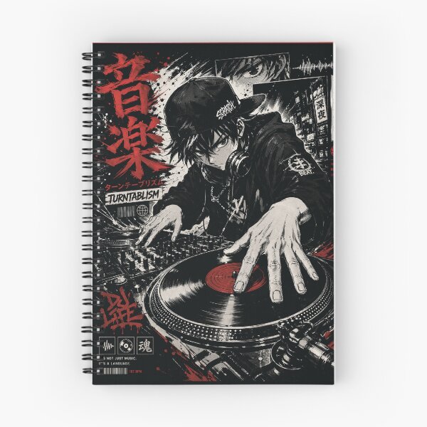 Item preview, Turntablism Manga DJ – “Music Is a Language” Streetwear Graphic Tee designed and sold by EvulAtheng Designs.