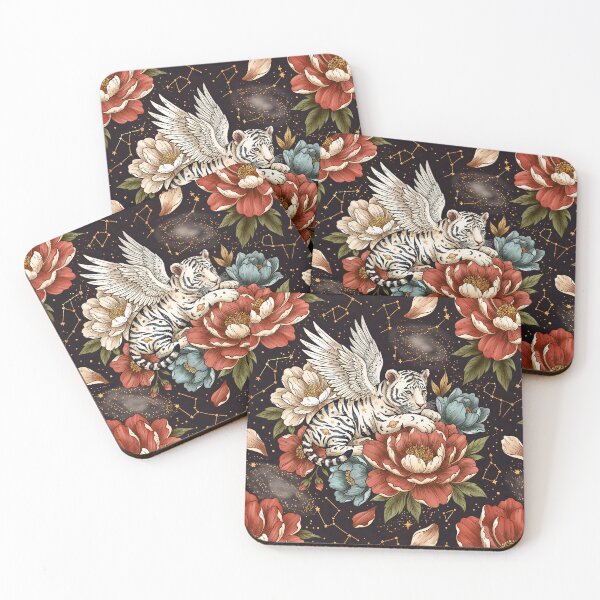Item preview, Celestial Tigers and Peonies designed and sold by mmartabc.