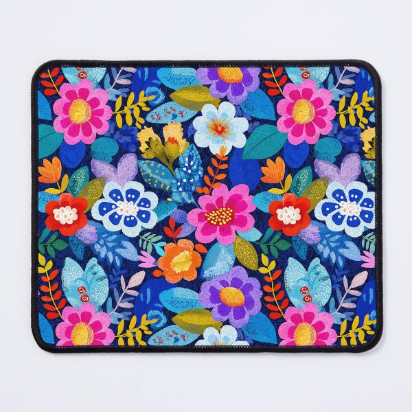Item preview, Folk Art Floral Vibrant Blue And Pink Designs designed and sold by DEC02.