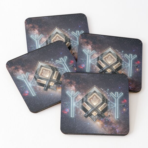 Item preview, Algiz Othala Inguz Algiz: Cosmic Runic Talisman and Galaxy Deep Space Guardian for home and famaly designed and sold by ValhallaFantasy.