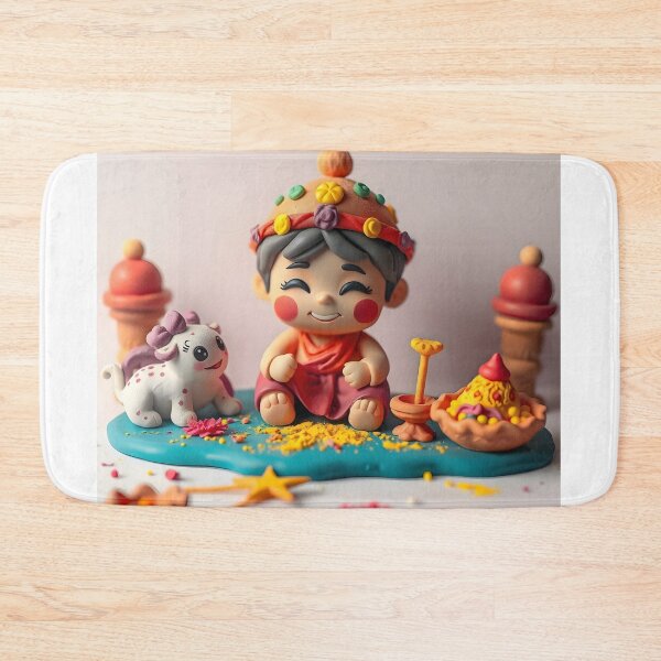 Item preview, Holi Child with Calf Sticker designed and sold by Teewave-Ashish.