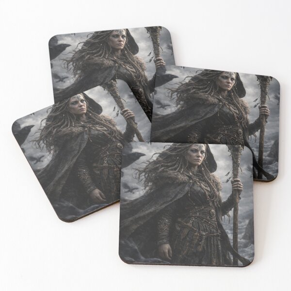 Item preview, Raven Storm Witch | Dark Fantasy Warrior Queen Art designed and sold by MythicPortals.