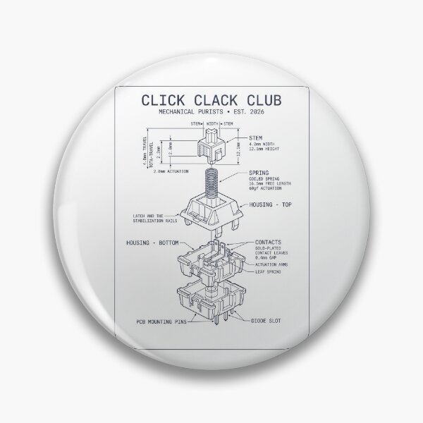 Item preview, Click Clack Club Mechanical Keyboard Blueprint 2026 designed and sold by FlamaC.