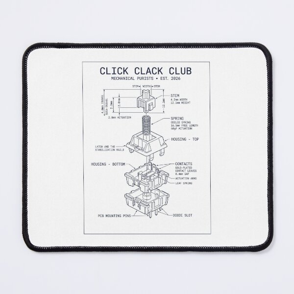 Item preview, Click Clack Club Mechanical Keyboard Blueprint 2026 designed and sold by FlamaC.