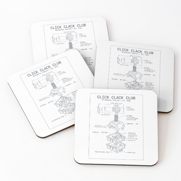 Item preview, Click Clack Club Mechanical Keyboard Blueprint 2026 designed and sold by FlamaC.