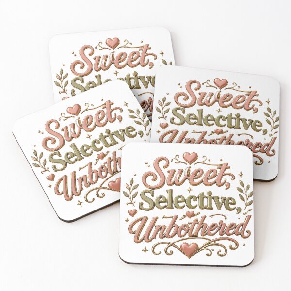 Item preview, Sweet Selective Unbothered Self Respect Quote designed and sold by JagrDesigns.
