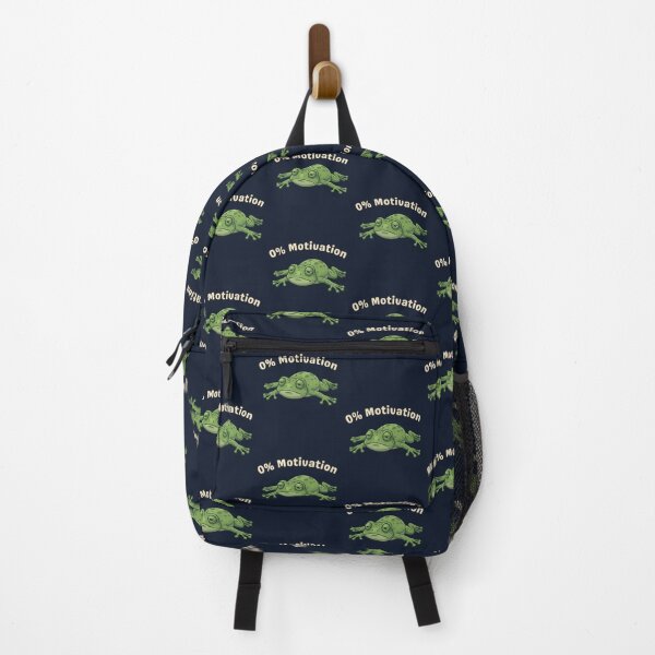 Item preview, 0% Motivation Frog Funny Lazy Mood Meme Cute Aesthetic Cartoon Design designed and sold by MoonVibe-studio.