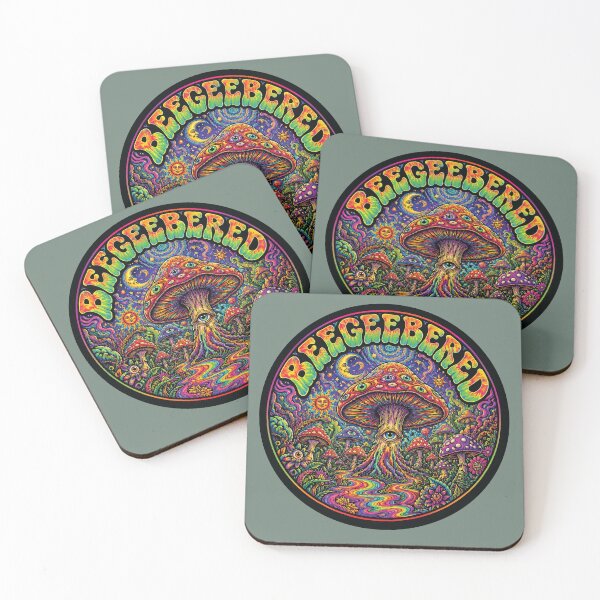 Item preview, Beegeebered: Trippy Mushroom Mind Melt designed and sold by EvulAtheng Designs.