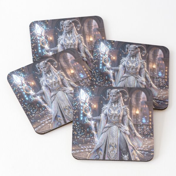 Item preview, Draenei Mage of Dalaran - Arcane Elegance designed and sold by InspirAI.