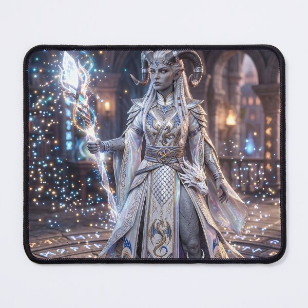 Item preview, Draenei Mage of Dalaran - Arcane Elegance designed and sold by InspirAI.