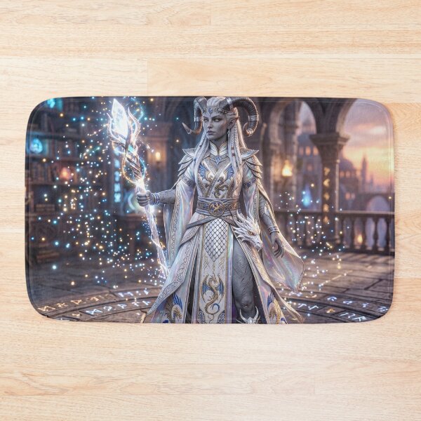 Item preview, Draenei Mage of Dalaran - Arcane Elegance designed and sold by InspirAI.