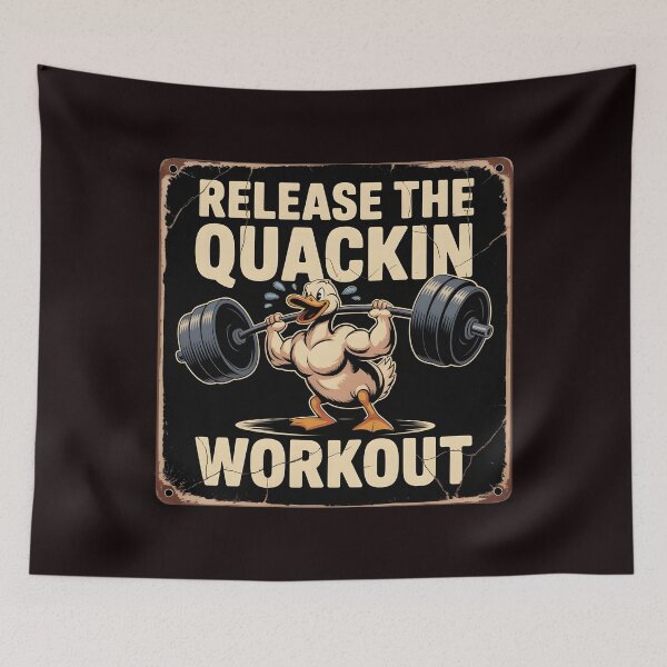 Item preview, Release The Quackin Workout – Funny Duck Gym Humor Tee Fitness Apparel designed and sold by Redgiant87x.