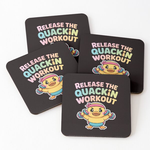 Item preview, Release The Quackin Workout – Duck Fitness Humor Bodybuilding Duck designed and sold by Redgiant87x.