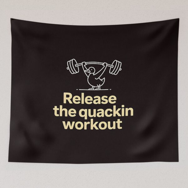 Item preview, Release The Quackin Workout – Funny Fitness Apparel Duck Pun Humor designed and sold by Redgiant87x.