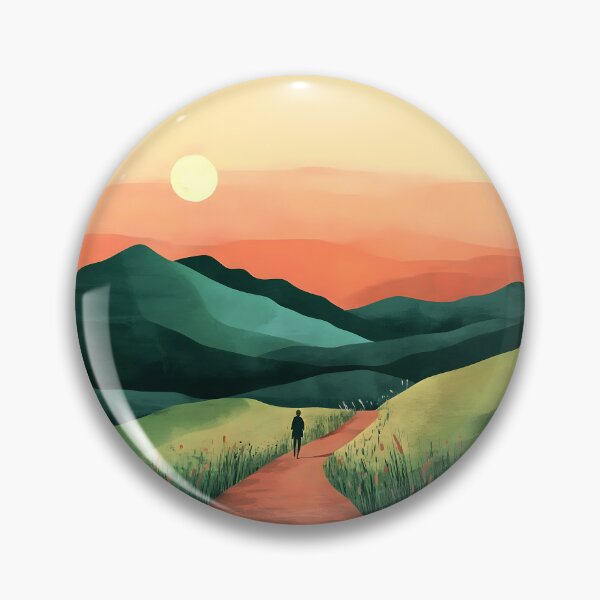 Item preview, Fantasy Boho Mountain Landscape Vibrant Morning Sunrise Hike   designed and sold by DEC02.