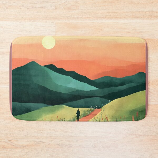 Item preview, Fantasy Boho Mountain Landscape Vibrant Morning Sunrise Hike   designed and sold by DEC02.