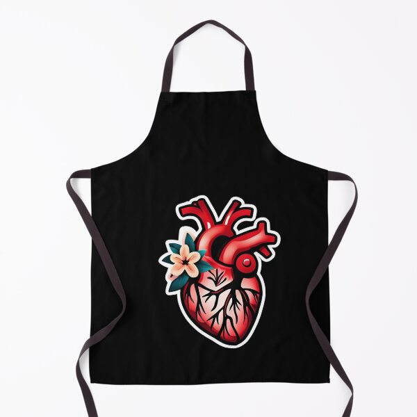 Item preview, Colorful Anatomical Heart With Flower Aesthetic Tattoo Style designed and sold by astersgraphics.