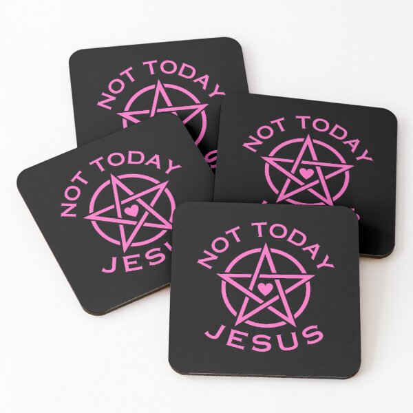 Item preview, Not Today Jesus Pink Pentacle Pentagram designed and sold by EvergreenRevolt.