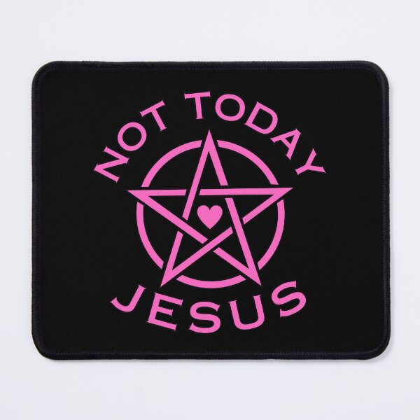 Item preview, Not Today Jesus Pink Pentacle Pentagram designed and sold by EvergreenRevolt.