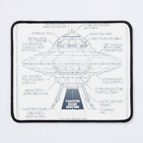 Item preview, UFO Technical Schematic - Alien Aerospace Blueprint designed and sold by Pixels By D.