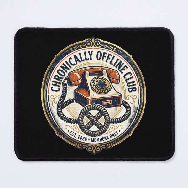 Item preview, Chronically Offline Club Est 2026 Retro Badge Tee designed and sold by FlamaC.