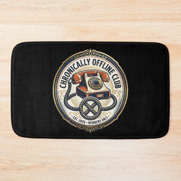Item preview, Chronically Offline Club Est 2026 Retro Badge Tee designed and sold by FlamaC.