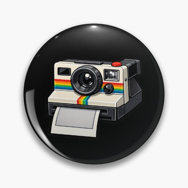 Item preview, Retro Instant Camera 1970s Vintage Film Camera Cartoon Illustration Aesthetic Photography Design designed and sold by 486DesignCo.
