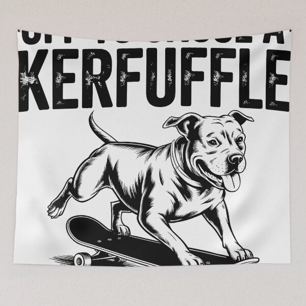 Item preview, Skateboarding Pit Bull Terrier designed and sold by Wander X Design.