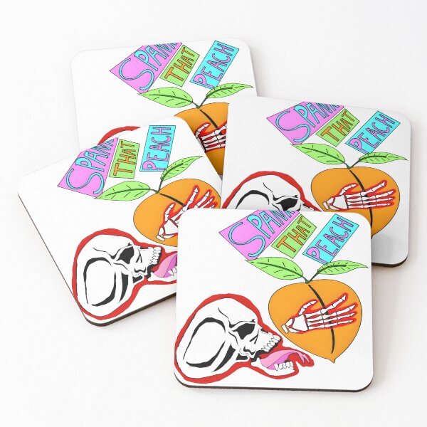 Item preview, Cheeky Skeleton Peach Graphic Art designed and sold by tsunoi.