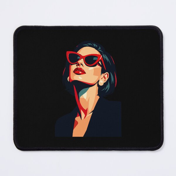 Item preview, Retro Pop Art Woman in Red Cat Eye Sunglasses designed and sold by Far Out Goods.