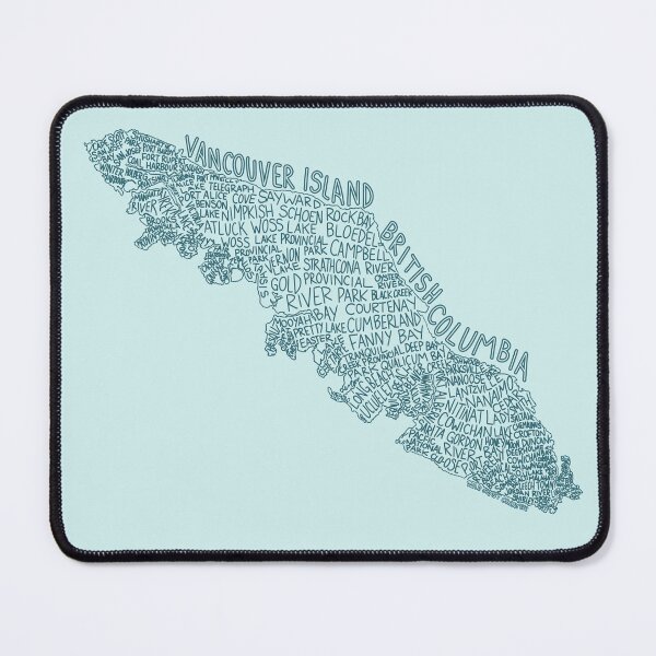 Item preview, Vancouver Island Cities - 2026 Version Turquoise designed and sold by Wild Coast Creative.